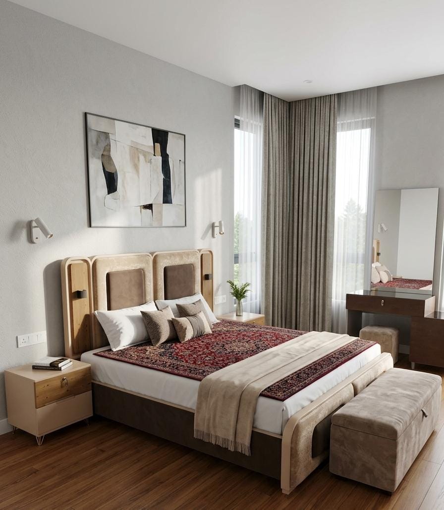 Beige-Tiger Bed Room