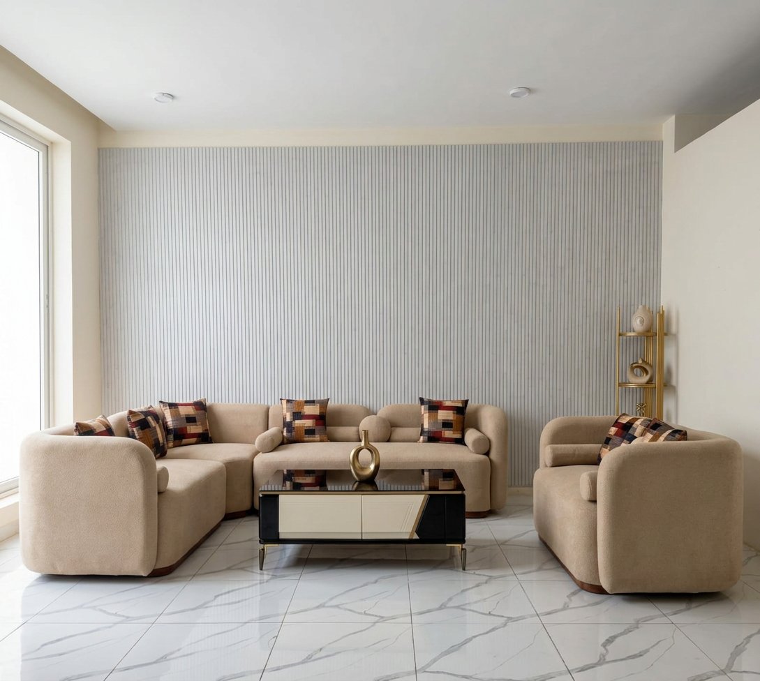 Cream 7-Seater Sofa